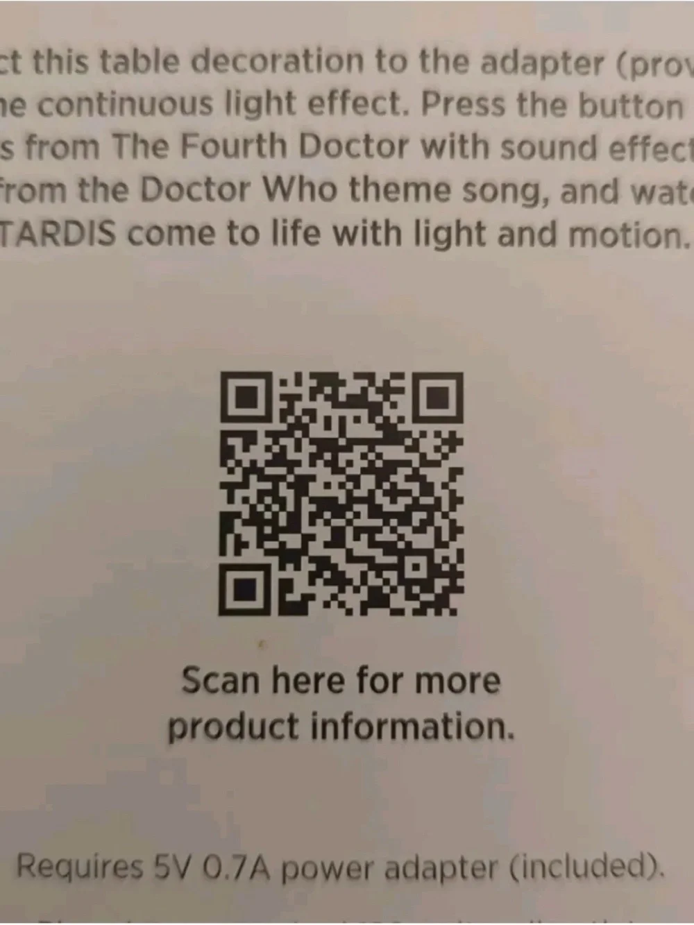 TARDIS Dr Who Hallmark 60th Anniv 2023 Light Sound Motion Table Decoration